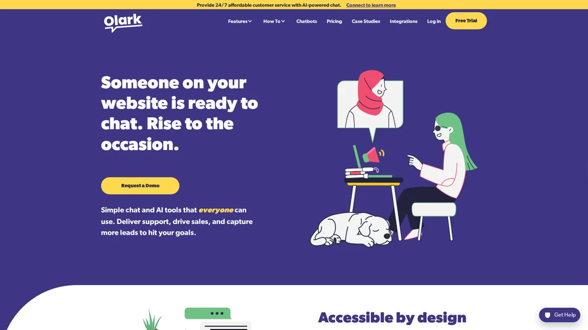 Olark landing page