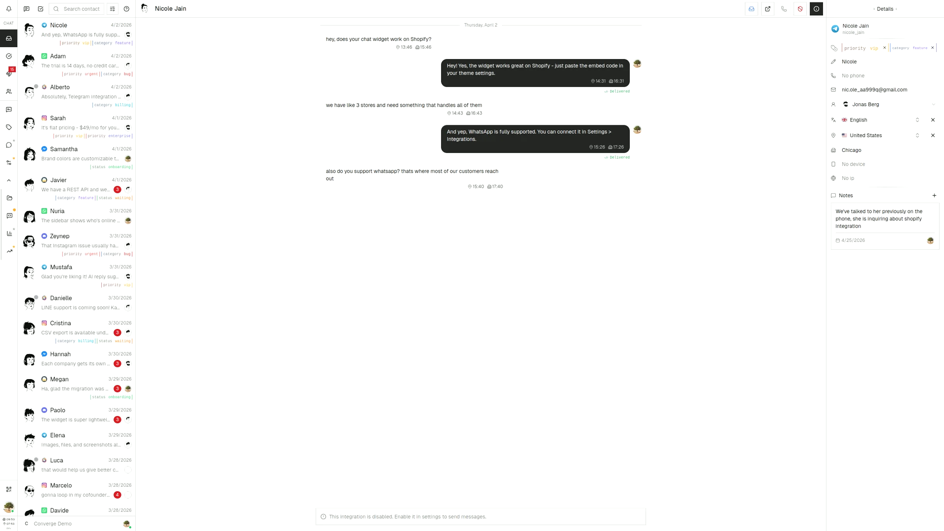 Unified Inbox for All Channels — alternate view